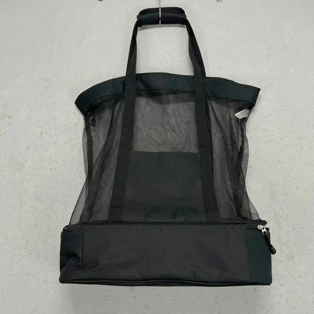 Epic Games Black Mesh Tote Bag Insulated Cooler Bottom Gears of War Fortnite EUC